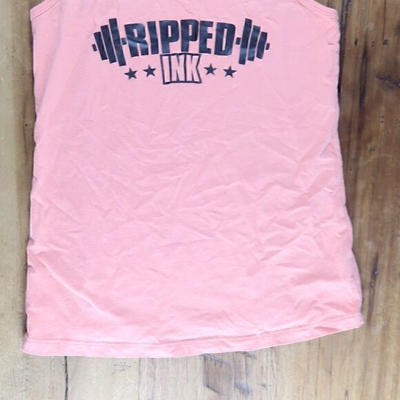 USA STRONG RIPPED INK PEACH RACER BACK TANK TOP SIZE SMALL - Picture 3 of 6
